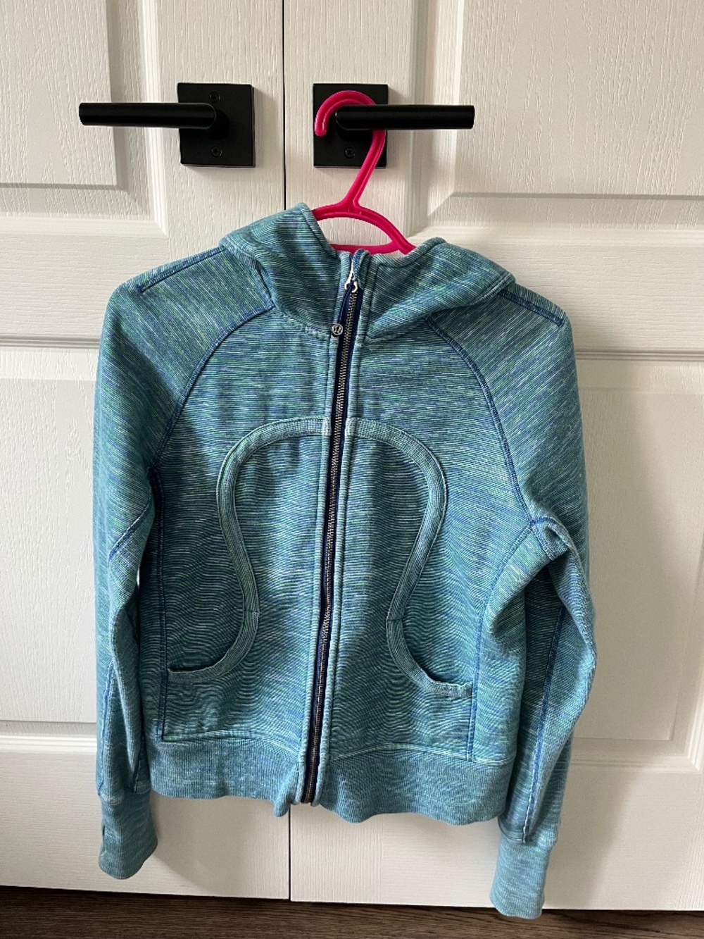 Lululemon Scuba Stretch Hoodie Wee Are From Space Clarity Yellow Blue Size 8
